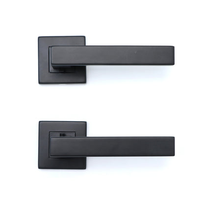 Superior Callisto Lever on Square Rose Handle Set - Matt Black