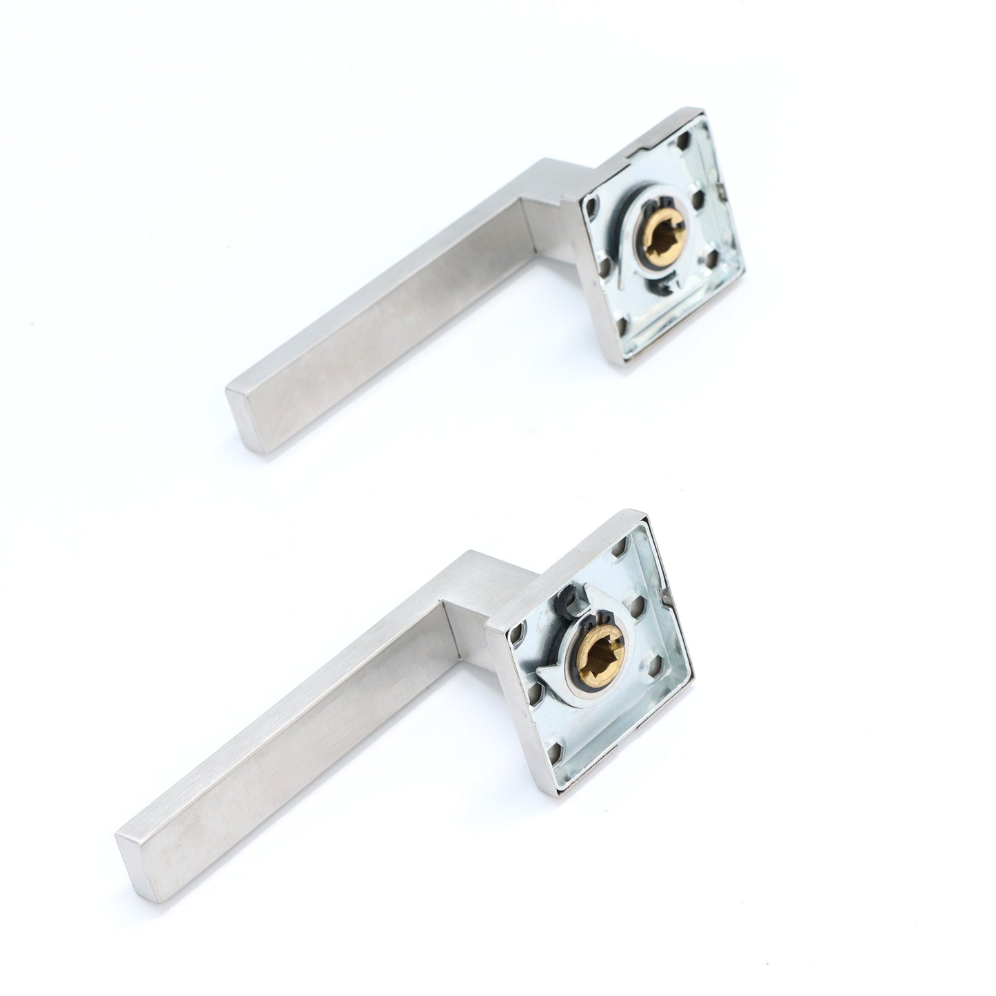 Superior Callisto Lever on Square Rose Handle Set - Satin Stainless Steel