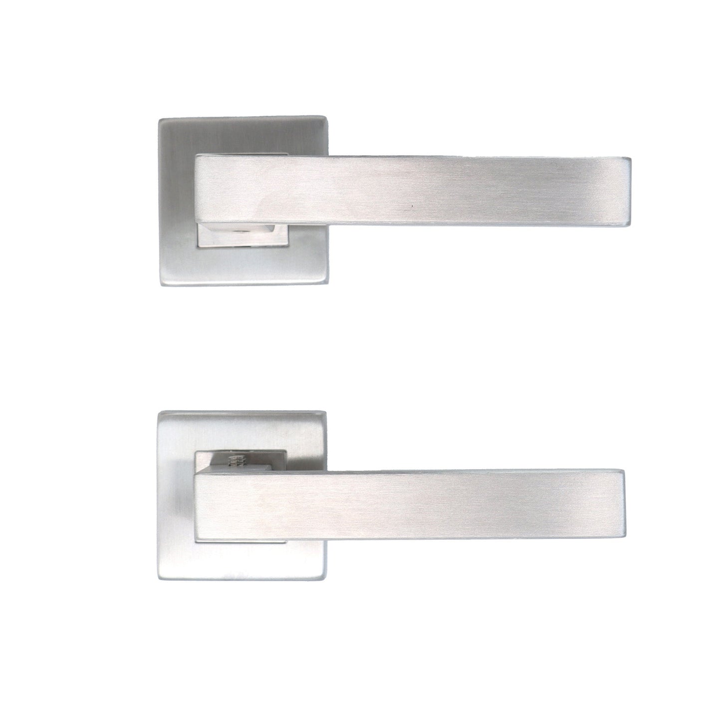 Superior Callisto Lever on Square Rose Handle Set - Satin Stainless Steel