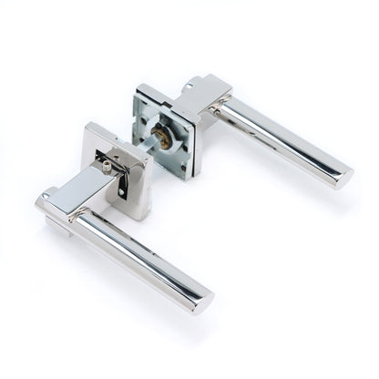 Superior Phobos Lever on Square Rose Bathroom Handle Set - Polished Stainless Steel
