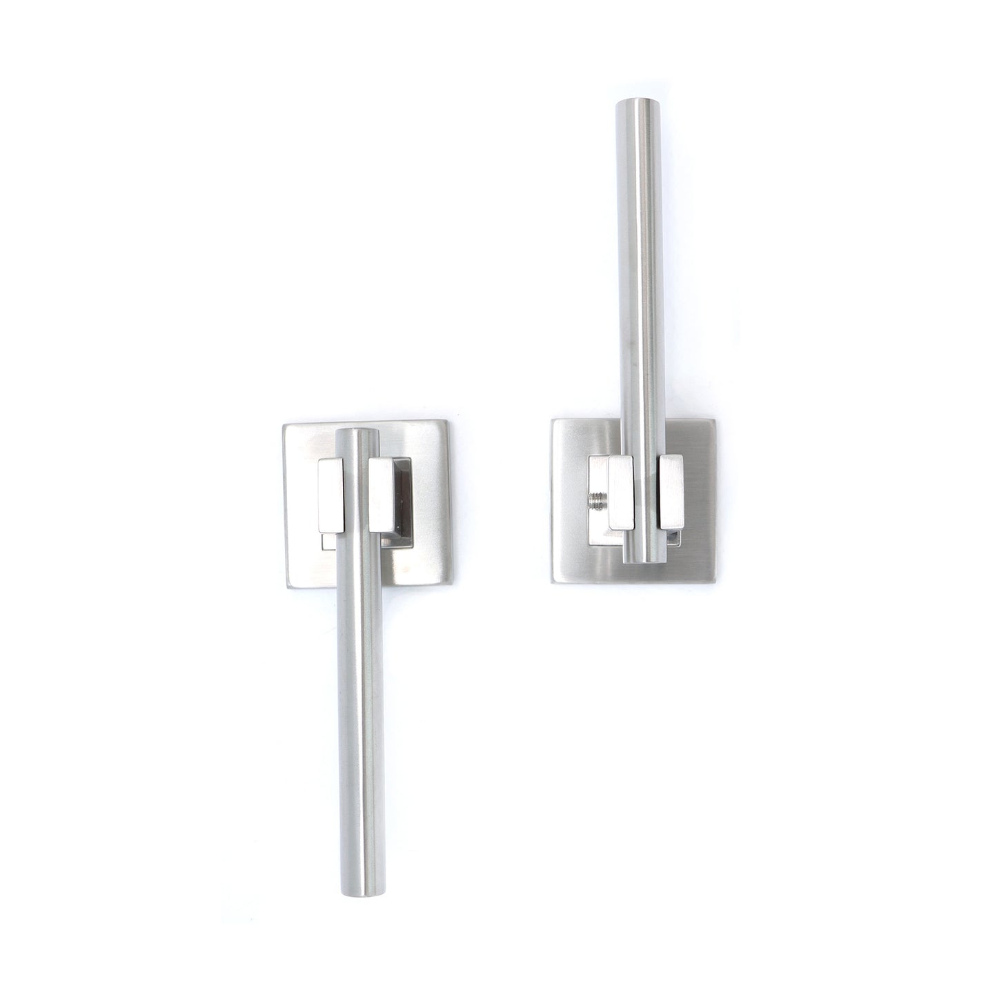 Superior Proxima Lever on Round Rose Bathroom Handle Set - Satin Stainless Steel