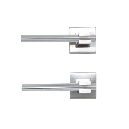 Superior Phobos Lever on Square Rose Bathroom Handle Set - Satin Stainless Steel