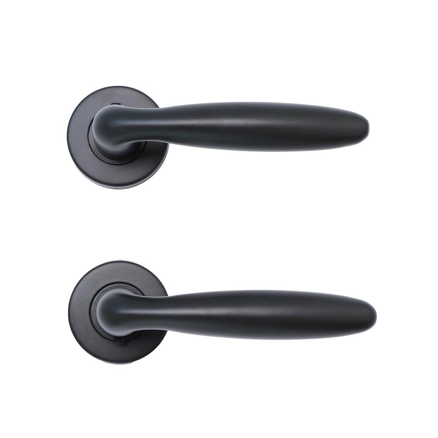Superior Sirius Lever on Round Rose Handle Set - Matt Black