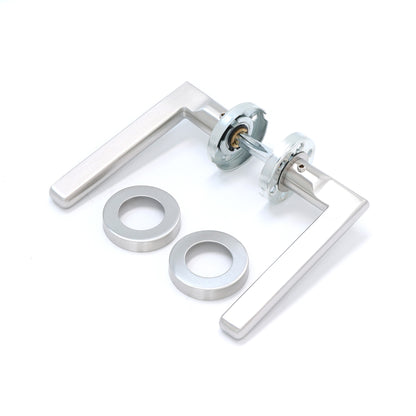 Superior Luna Lever on Round Rose Handle Set - Satin Stainless Steel