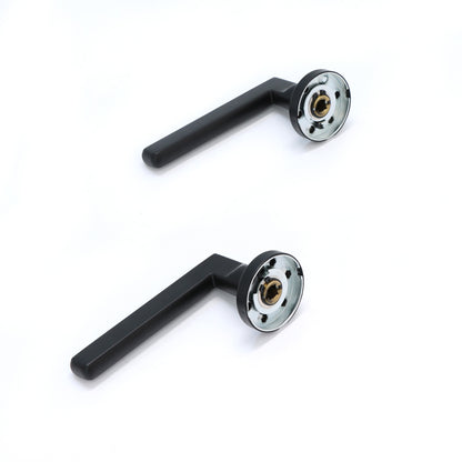 Superior Luna Lever on Round Rose Bathroom Handle Set - Matt Black