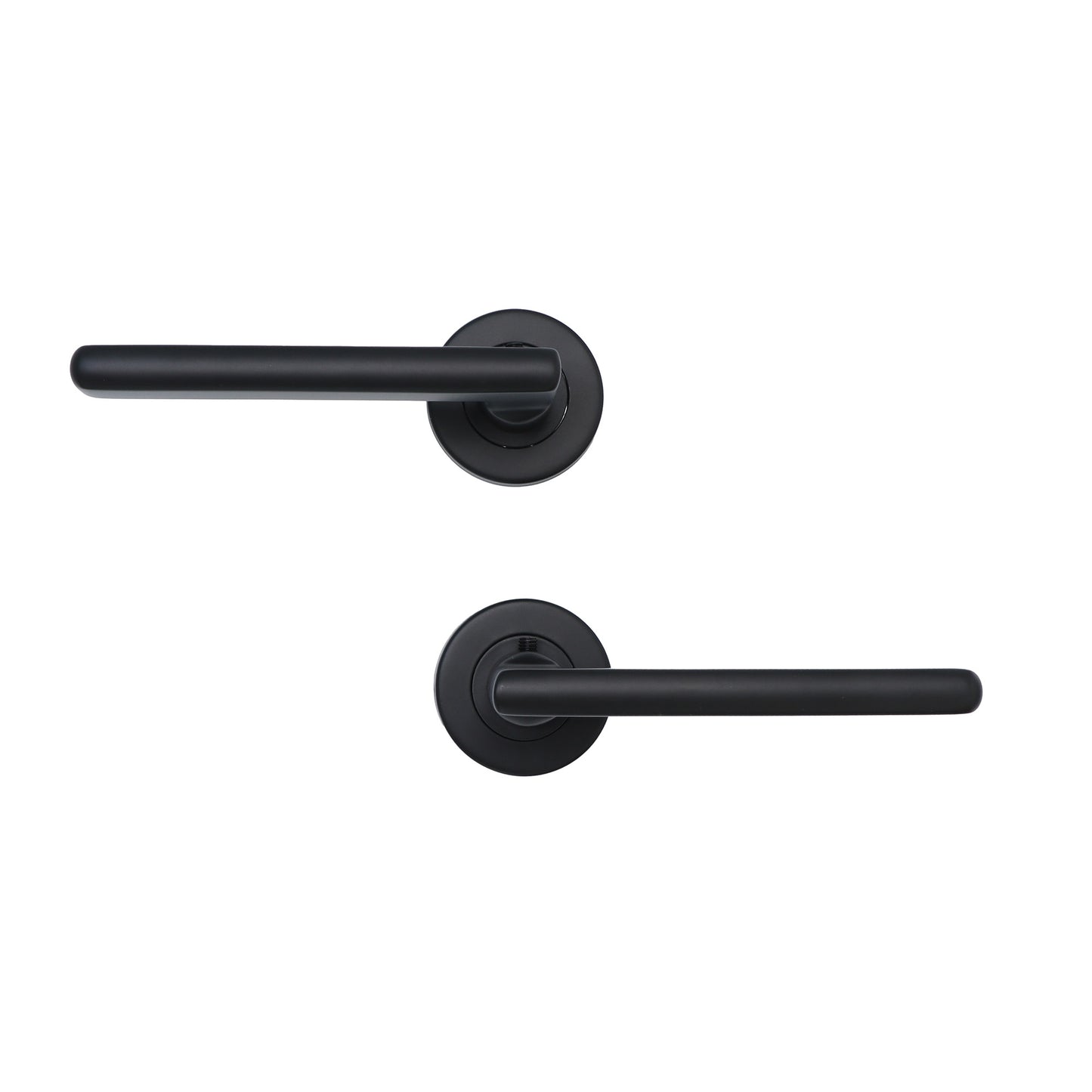 Superior Luna Lever on Round Rose Handle Set - Matt Black