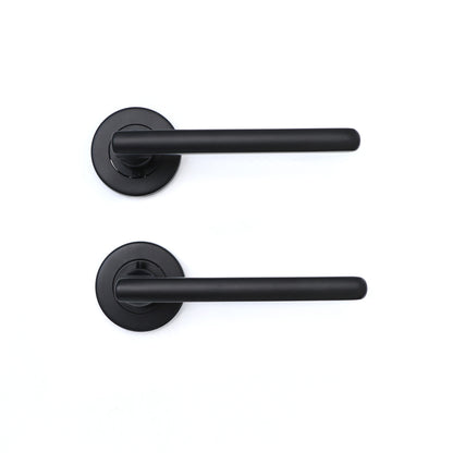 Superior Luna Lever on Round Rose Handle Set - Matt Black
