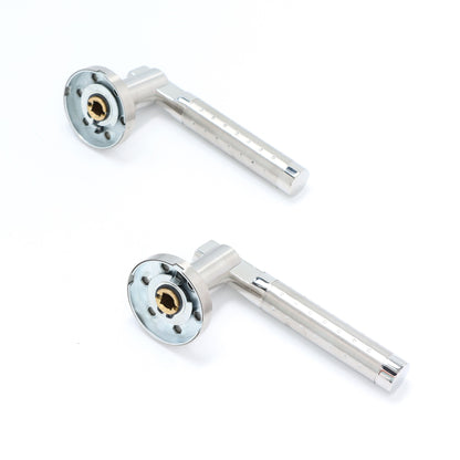 Superior Proxima Lever on Round Rose Bathroom Handle Set - Polished Stainless Steel