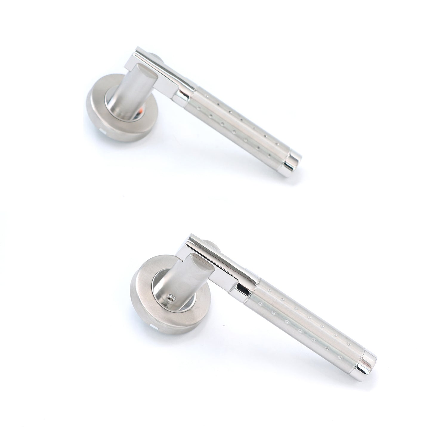 Superior Proxima Lever on Round Rose Handle Set - Polished Stainless Steel
