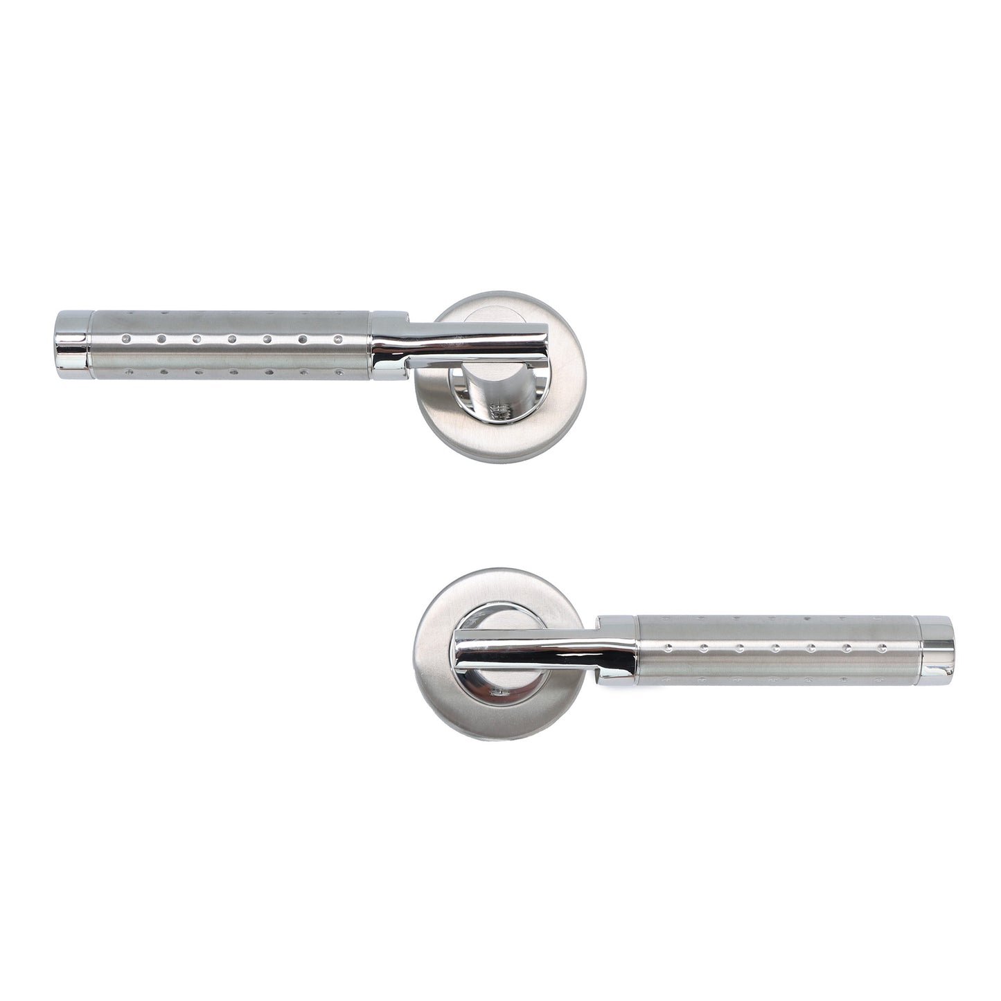 Superior Proxima Lever on Round Rose Handle Set - Polished Stainless Steel
