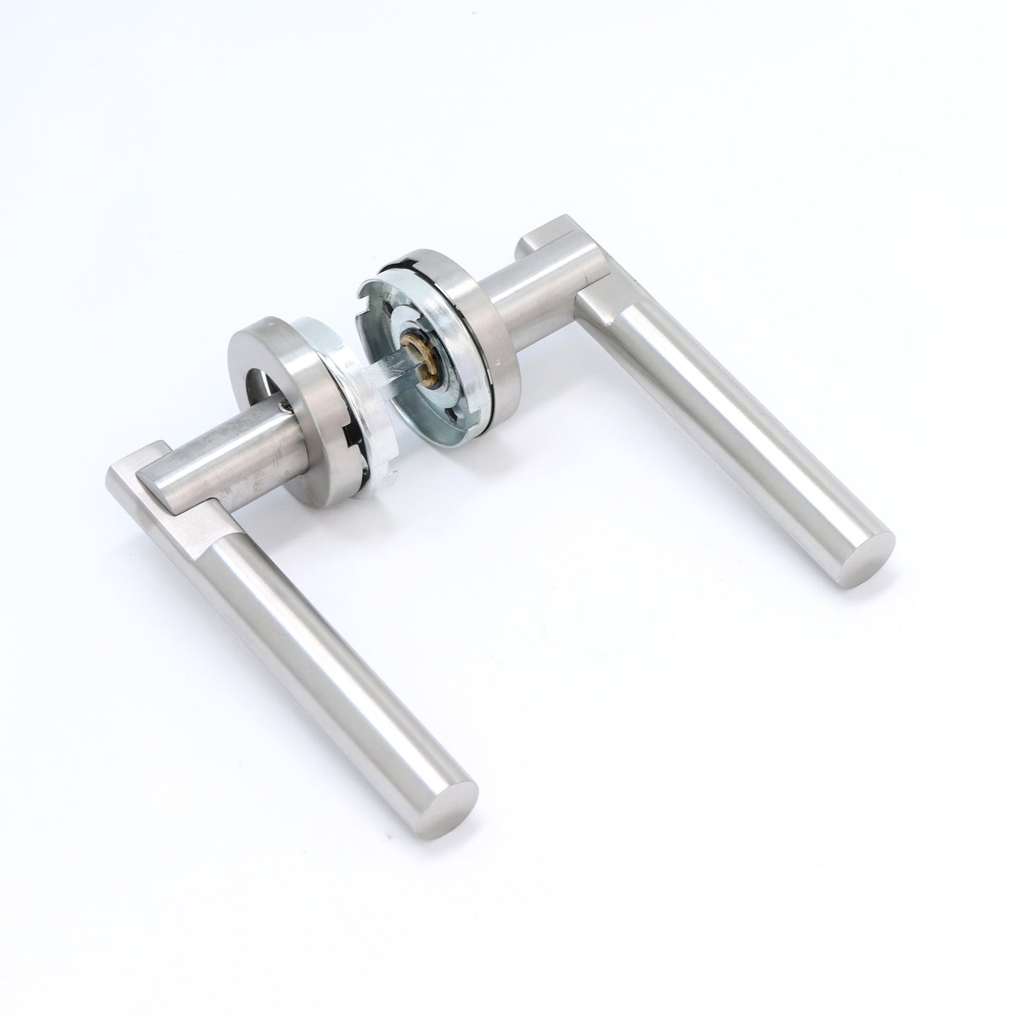Superior Titan Lever on Round Rose Handle Set - Satin Stainless Steel