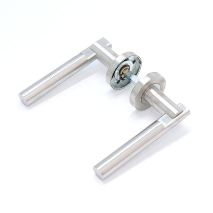 Superior Titan Lever on Round Rose Handle Set - Satin Stainless Steel