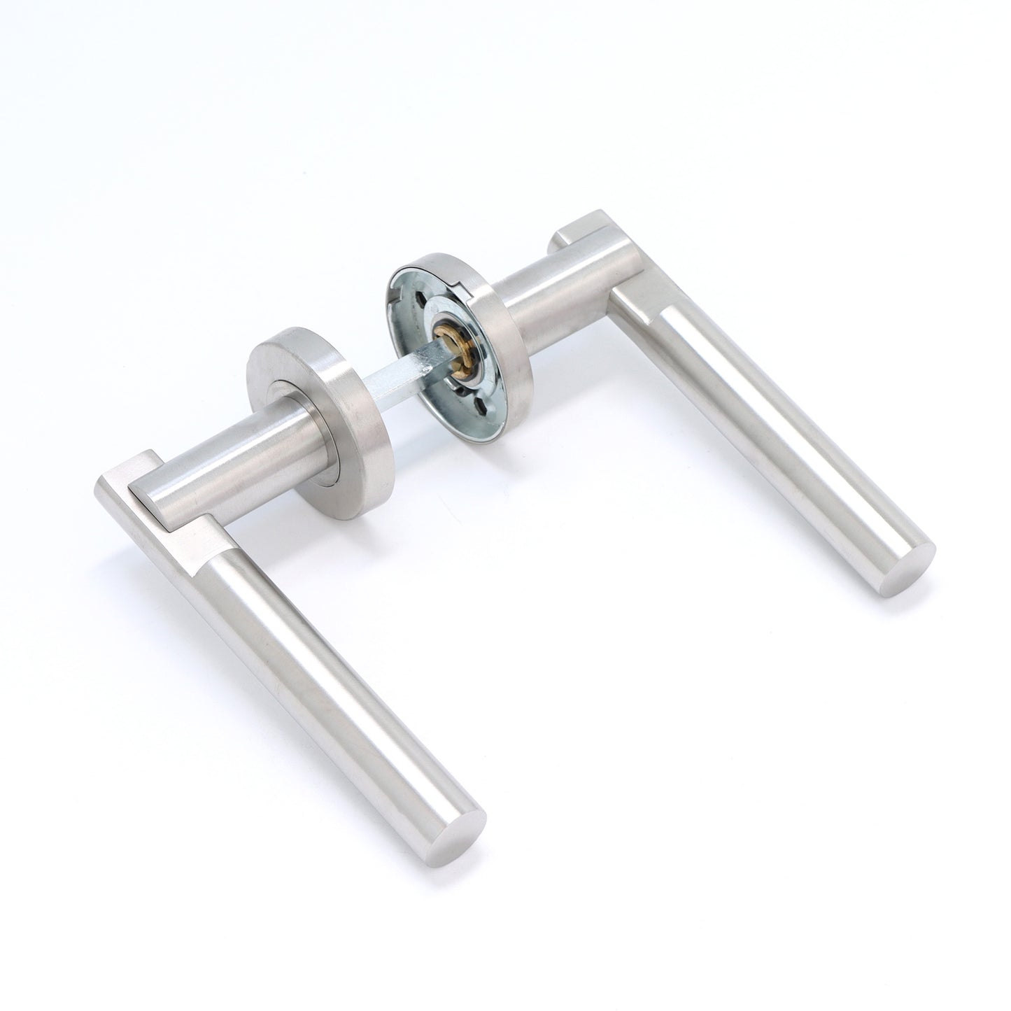 Superior Titan Lever on Round Rose Handle Set - Satin Stainless Steel
