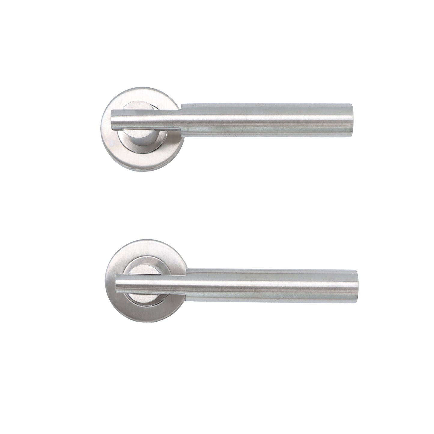 Superior Titan Lever on Round Rose Handle Set - Satin Stainless Steel