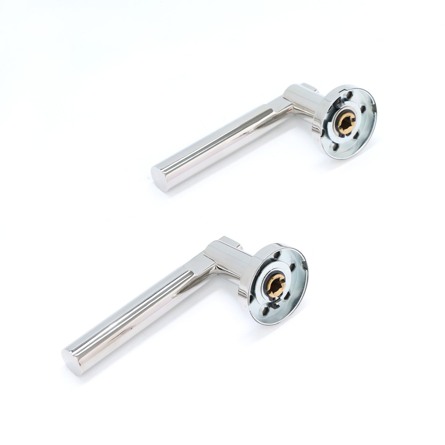 Superior Titan Lever on Round Rose Handle Set - Polished Stainless Steel