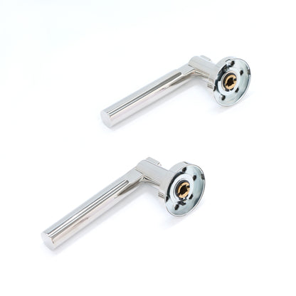 Superior Titan Lever on Round Rose Bathroom Handle Set - Polished Stainless Steel