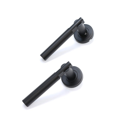 Superior Titan Lever on Round Rose Handle Set - Matt Black