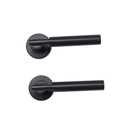 Superior Titan Lever on Round Rose Handle Set - Matt Black
