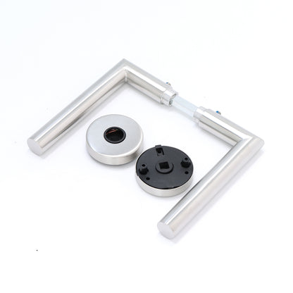 Lifestyle Alpha Lever on Round Rose Handle Set - Satin Nickel
