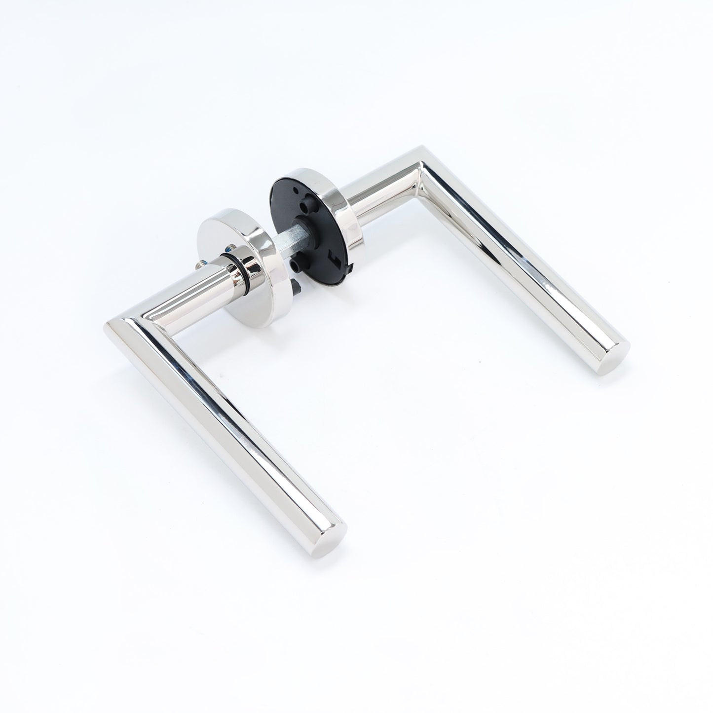 Lifestyle Alpha Lever on Round Rose Handle Set - Polished Chrome