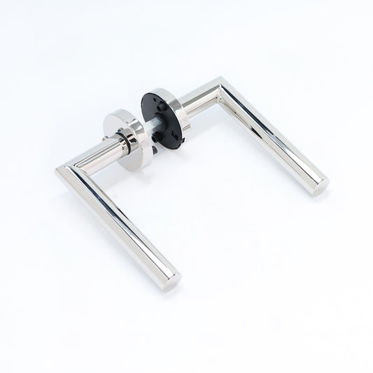 Lifestyle Alpha Lever on Round Rose Handle Set - Polished Chrome