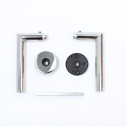 Lifestyle Alpha Lever on Round Rose Handle Set - Polished Chrome