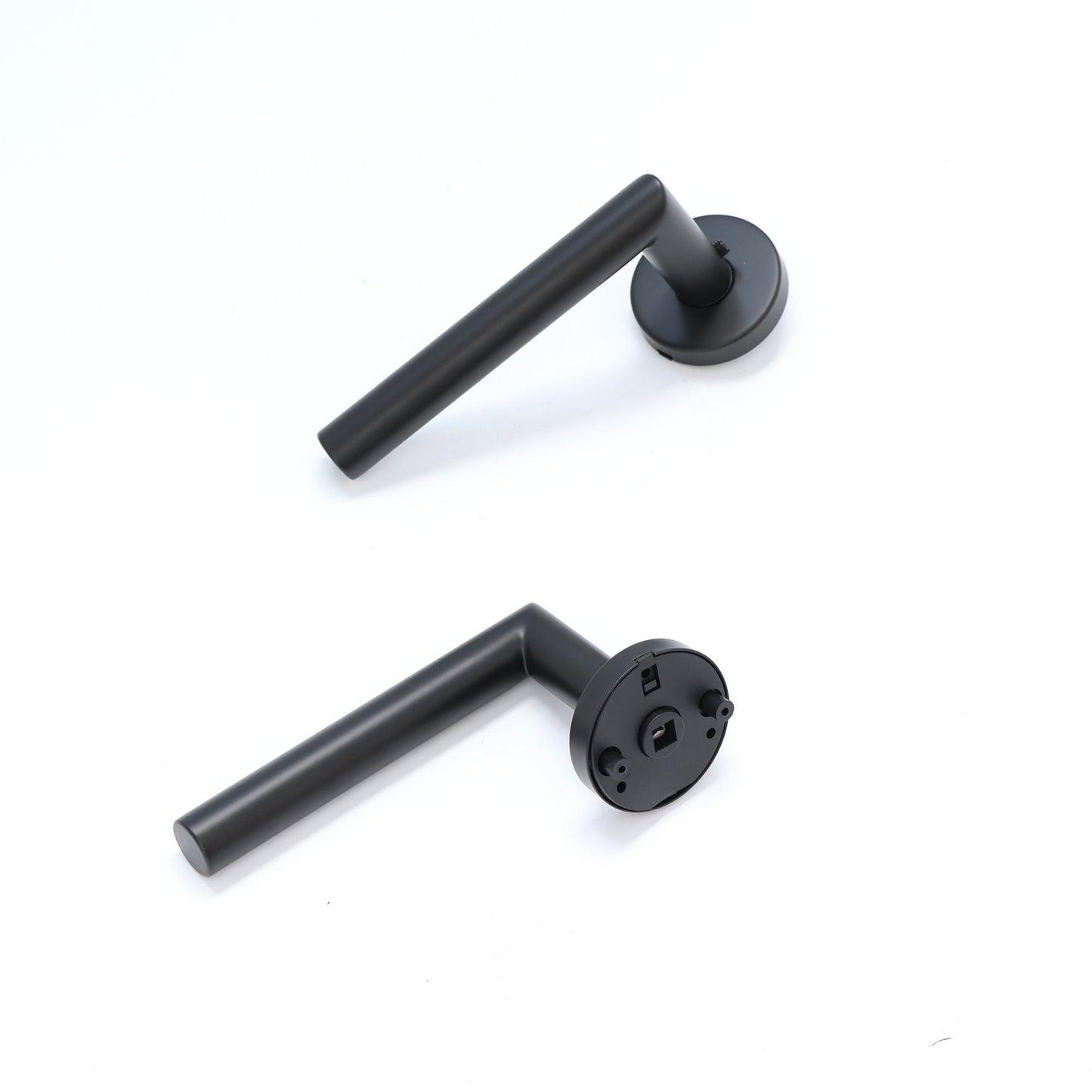 Lifestyle Alpha Lever on Round Rose Handle Set - Matt Black
