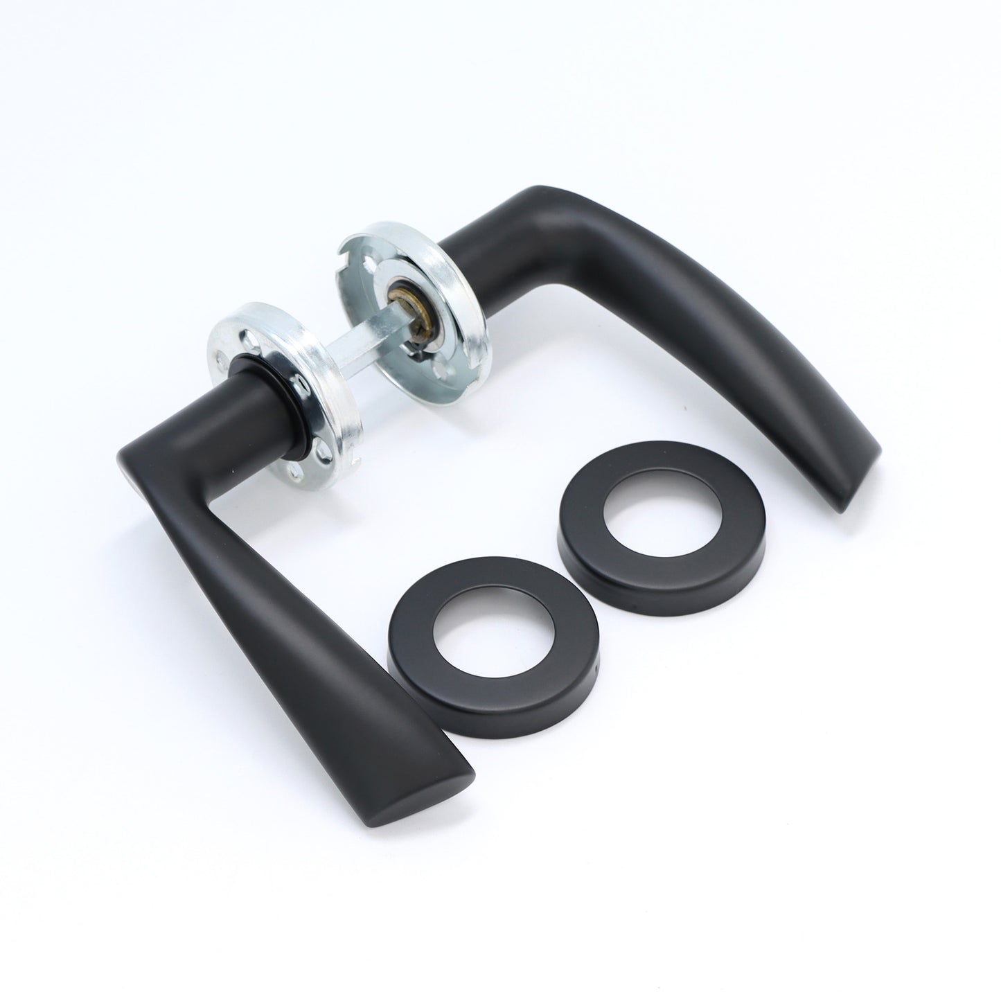 Superior Vega Lever on Round Rose Handle Set - Matt Black