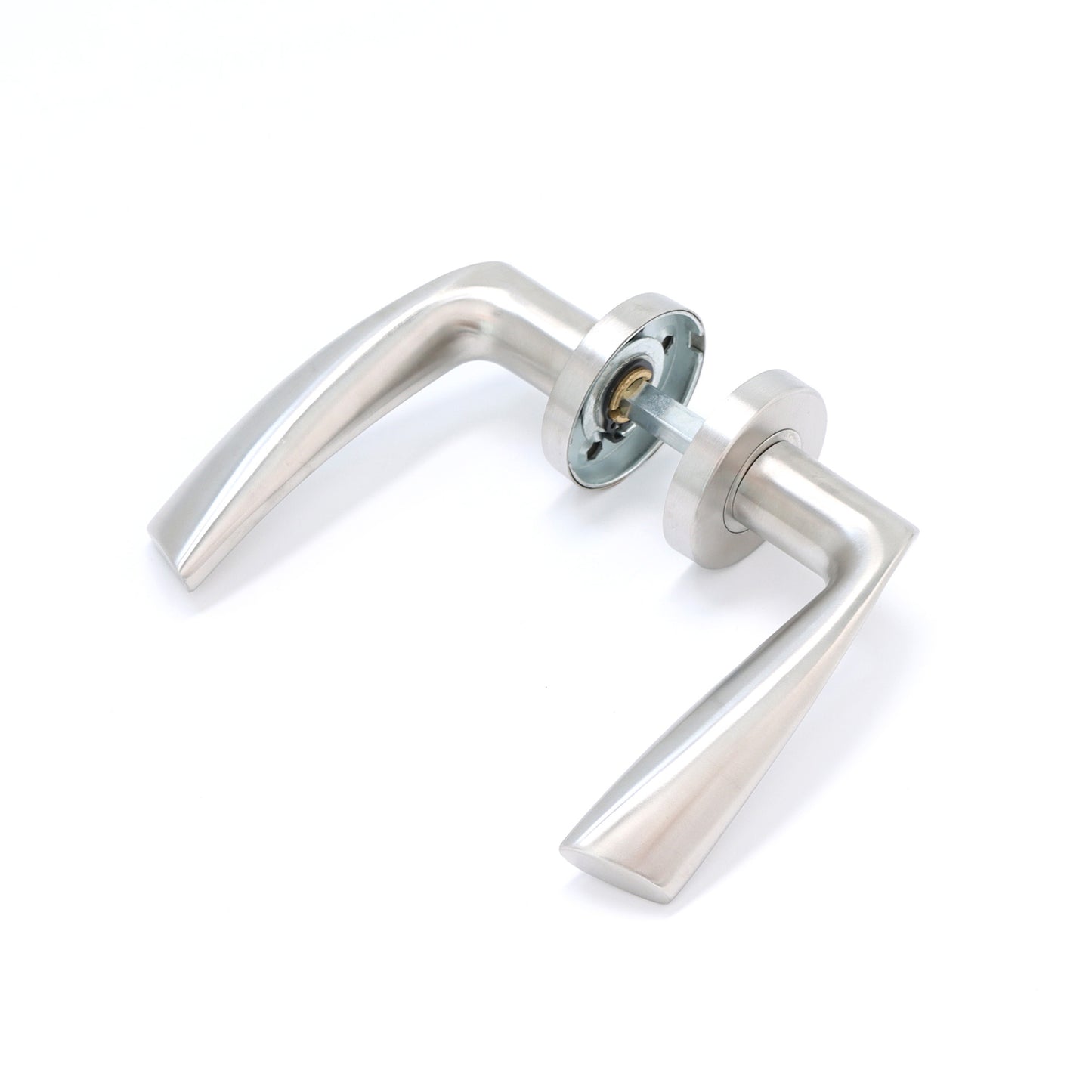 Superior Vega Lever on Round Rose Handle Set - Satin Stainless Steel
