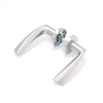 Superior Vega Lever on Round Rose Handle Set - Satin Stainless Steel