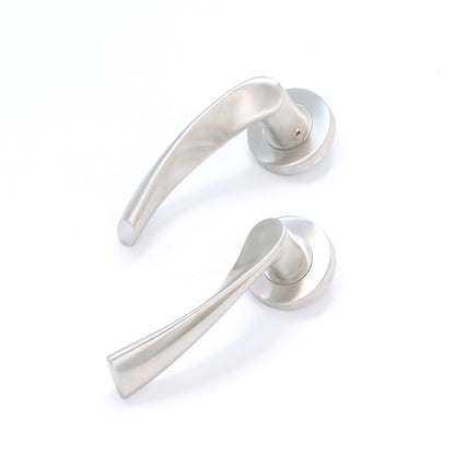 Superior Vega Lever on Round Rose Handle Set - Satin Stainless Steel
