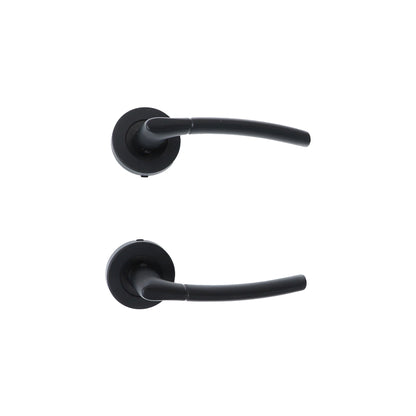 Lifestyle Alcor Lever on Round Rose Handle Set - Matt Black