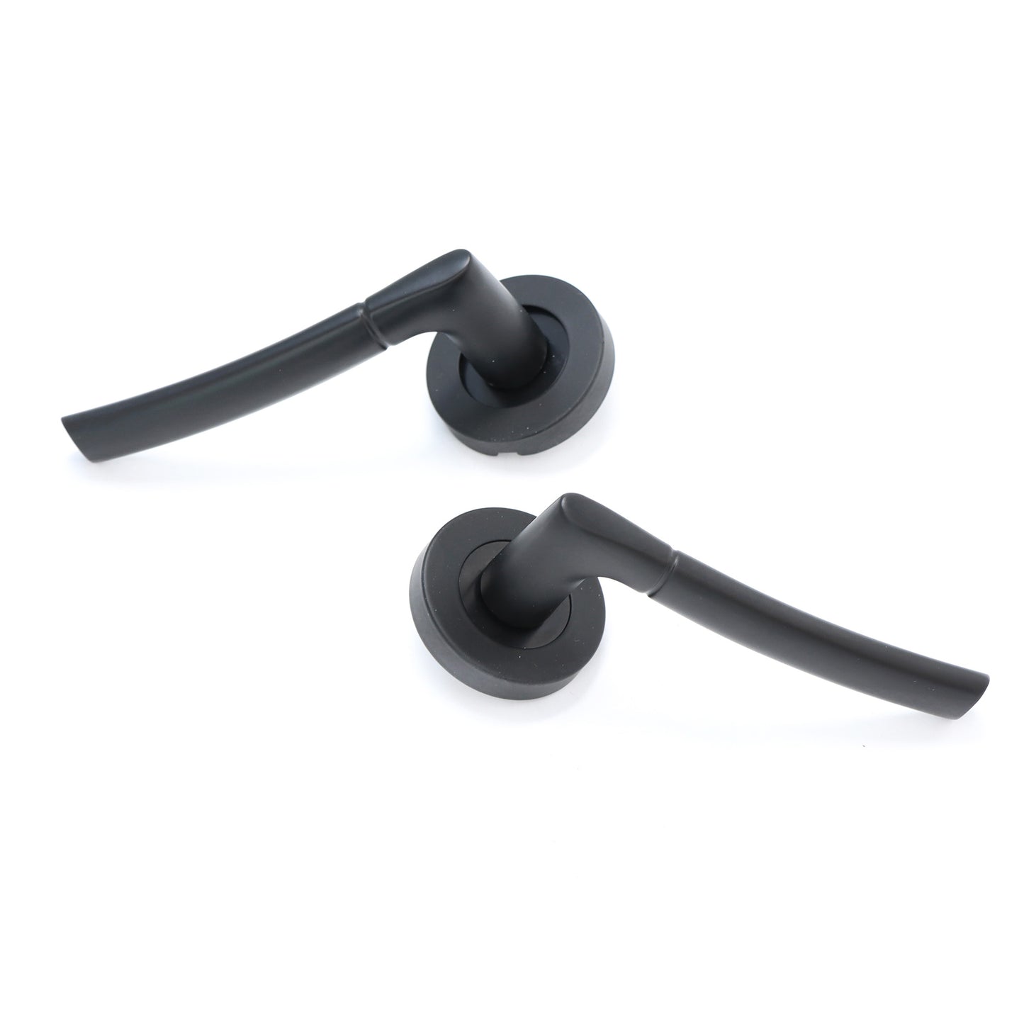 Lifestyle Alcor Lever on Round Rose Handle Set - Matt Black