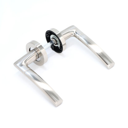 Lifestyle Alcor Lever on Round Rose Handle Set - Satin Nickel