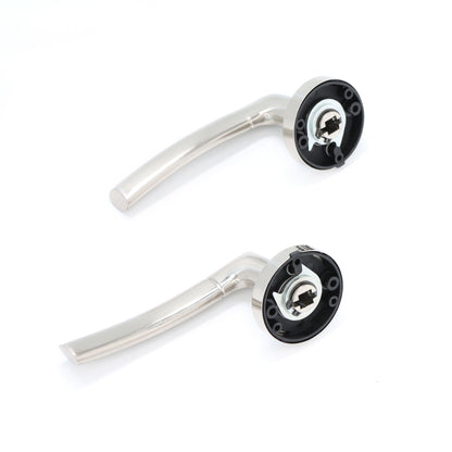 Lifestyle Alcor Lever on Round Rose Handle Set - Satin Nickel