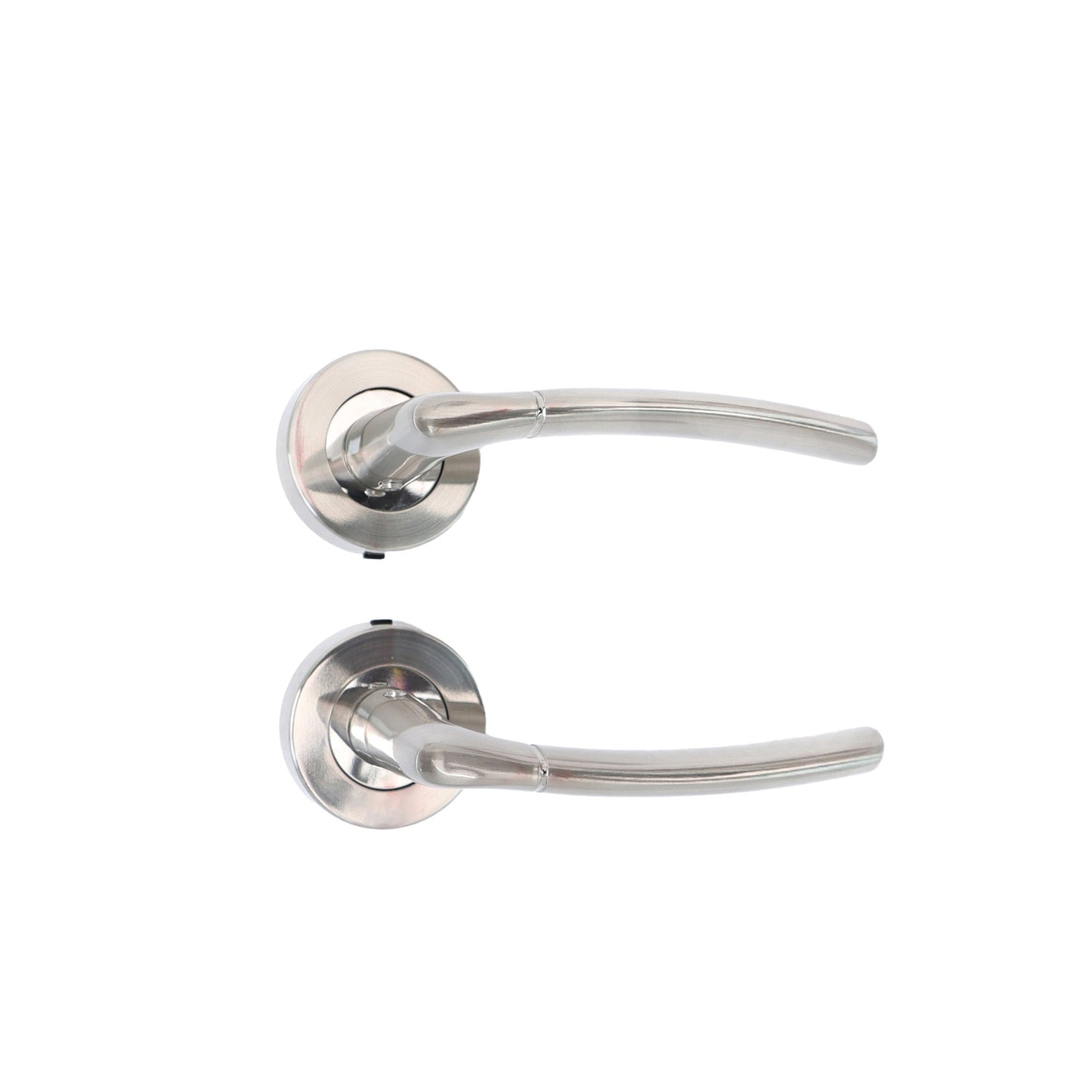 Lifestyle Alcor Lever on Round Rose Handle Set - Satin Nickel
