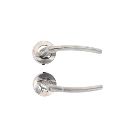 Lifestyle Alcor Lever on Round Rose Handle Set - Satin Nickel