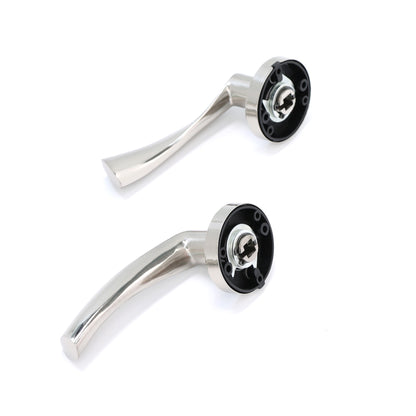Lifestyle Mizar Lever on Round Rose Handle Set - Satin Nickel