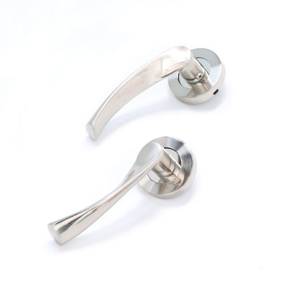 Lifestyle Mizar Lever on Round Rose Handle Set - Satin Nickel