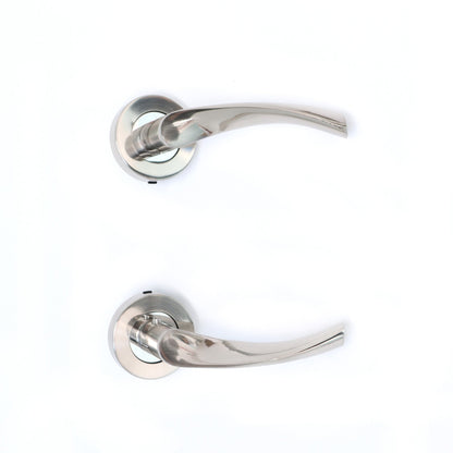 Lifestyle Mizar Lever on Round Rose Handle Set - Satin Nickel