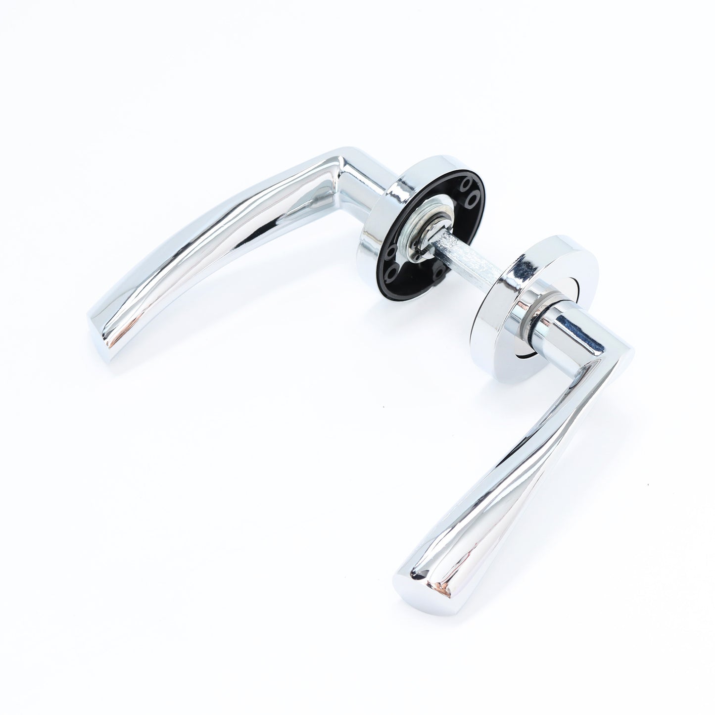 Lifestyle Mizar Lever on Round Rose Handle Set - Polished Chrome