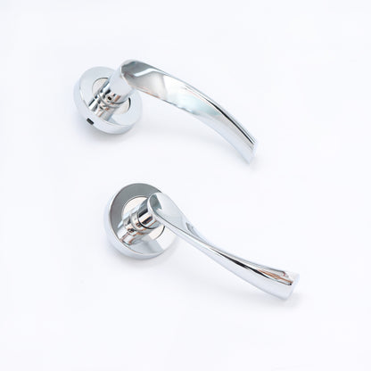 Lifestyle Mizar Lever on Round Rose Handle Set - Polished Chrome