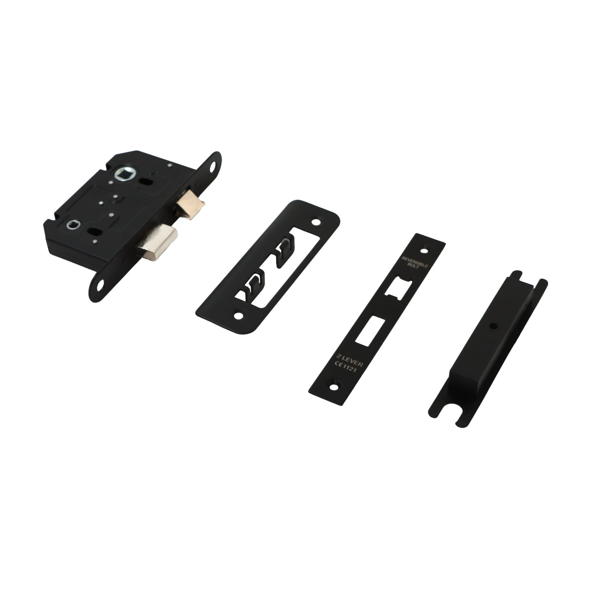 Satin Nickel 45mm Bathroom Sash Lock - Matt Black