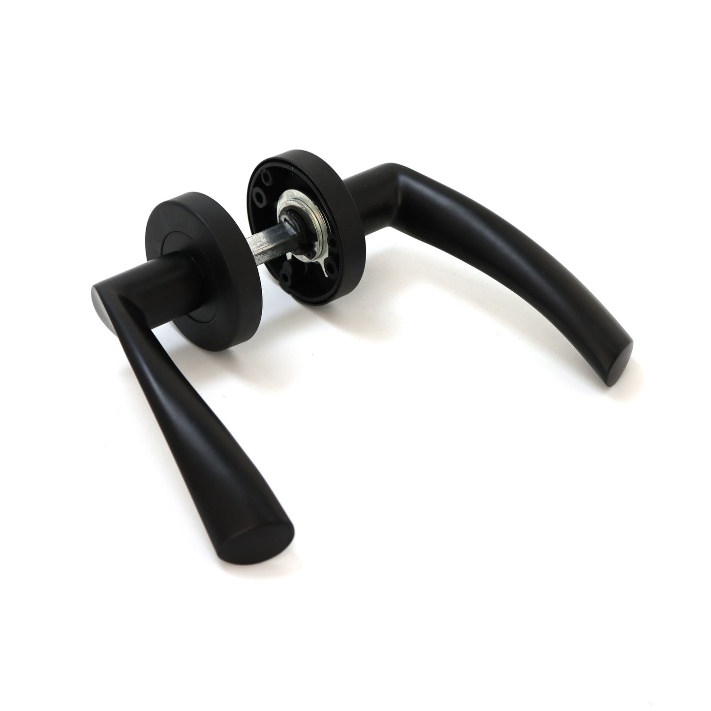 Lifestyle Mizar Lever on Round Rose Handle Set - Matt Black