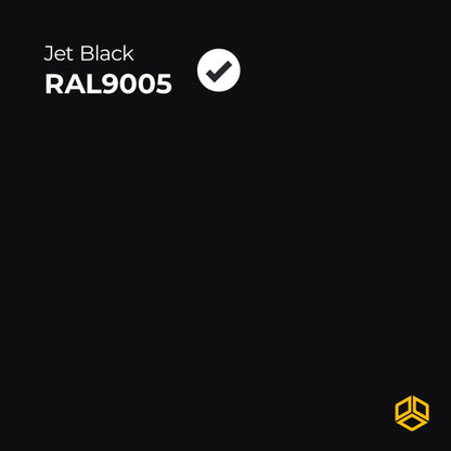 Jet Black Internal Fully Finished Industrial Studio 3 Panel Made-to-Measure Door (120538)