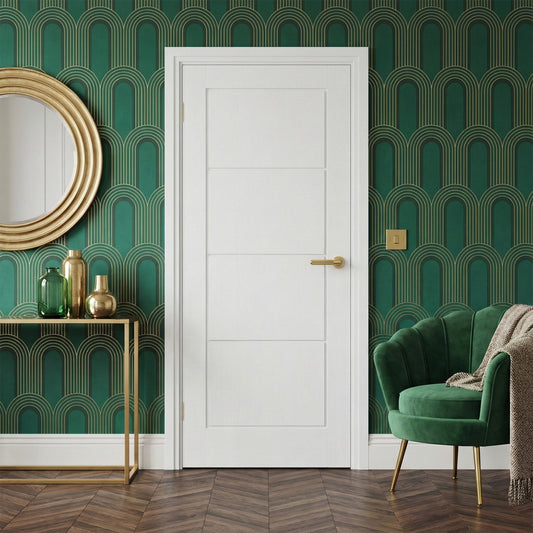 White Internal Moulded Smooth Lifestyle Ladder FD30 Fire Door (89279)