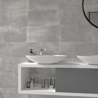 Ash Matt - Urban Textured Porcelain Wall & Floor Tile
