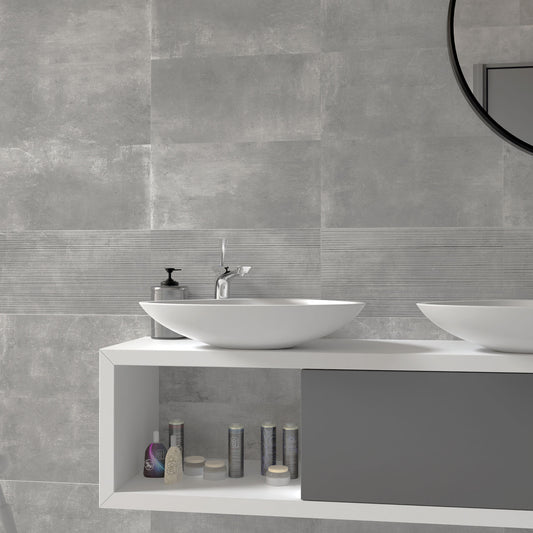 Ash Matt - Urban Textured Waterproof Porcelain Wall & Floor Tile