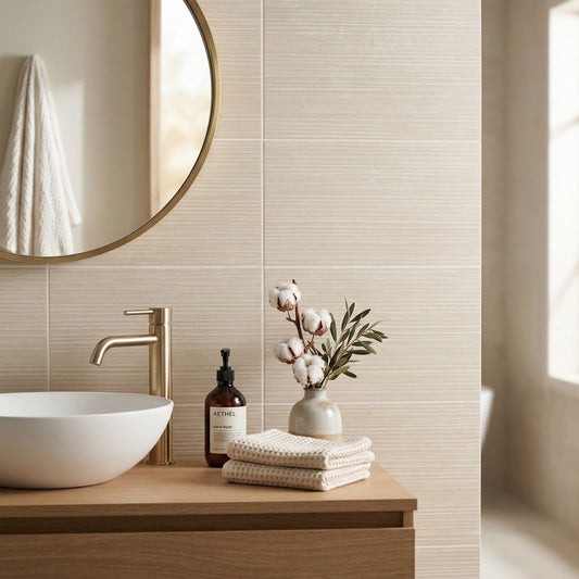 Cream Matt - Urban Textured Waterproof Porcelain Wall & Floor Tile
