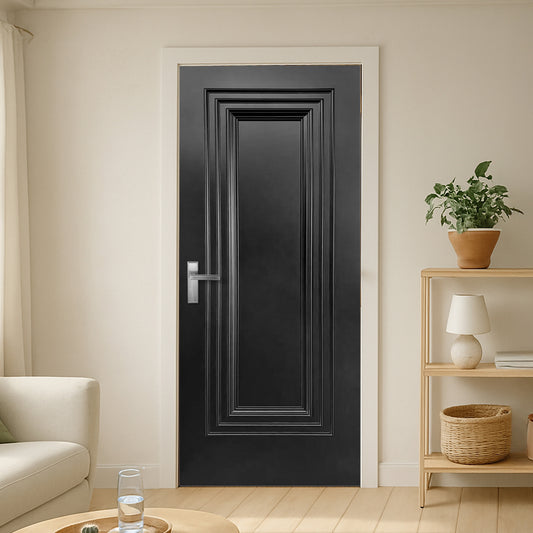 Jet Black Internal Fully Finished 1 Panel Trinity Door (BLACKTRI)